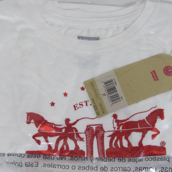 Levi's Girls' Ruffled Oversized Knit T-Shirt Size 3T - Picture 2 of 2